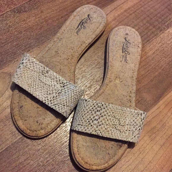 Lucky brand faux snakeskin sandals size 8M/38 - Picture 4 of 8